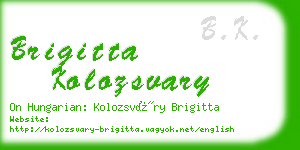 brigitta kolozsvary business card